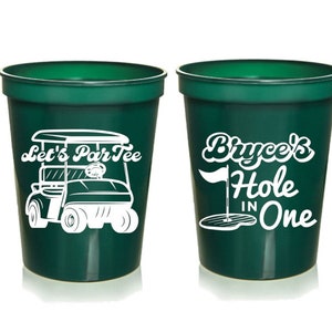 1st Birthday First Birthday Hole in One Golf Birthday Party Favors | Golf Party | Let&#39;s Par Tee Hole in One First 1st Birthday Cups | 16 oz