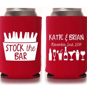 Personalized Can Coolers: Stock the Bar, Engagement, Housewarming Favors
