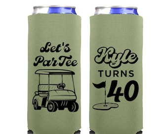 Golf Birthday Party Favors, Golf Bachelor Party Favors Let's Par Tee 40th Birthday, 30th Birthday, 50th Birthday, 60th Birthday, Slim 12 oz