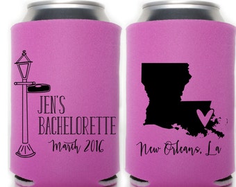 Bachelorette Party Can Coolers - New Orleans Bachelorette Party Favors, can insulator, bachelorette coolies, bachelorette favors