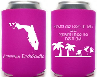 Bachelorette Party Can Coolers - Beach Bachelorette, bachelorette party favors, Destin bachelorette, Florida Bachelorette