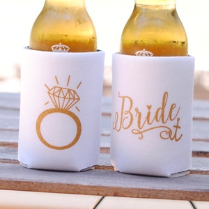 Bachelorette Party Favors Last Sail Before the Veil Can Cooler Package, Last Sail Before the Veil Bride Can Coolers image 2