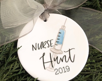 Personalized Nurse Ornament | Custom RN Christmas Gift | Nursing Graduation Keepsake | Healthcare Appreciation Gift