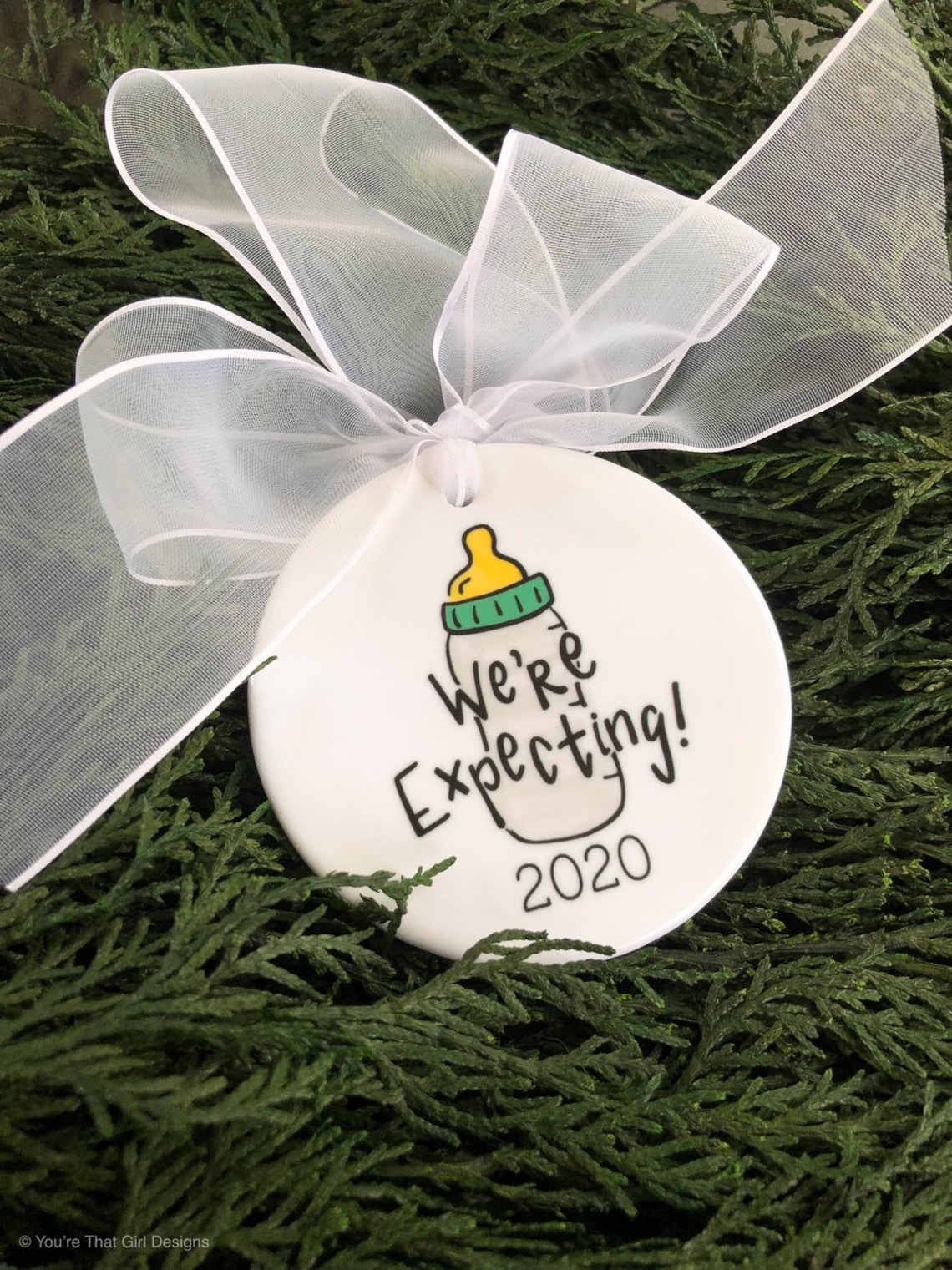We're Expecting Baby Christmas Ornament We're Etsy