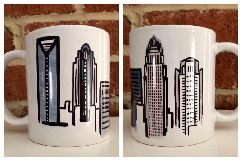 CLT Charlotte gift bag Charlotte NC Charlotte Skyline Mug Charlotte gifts CLT gifts 11 oz.