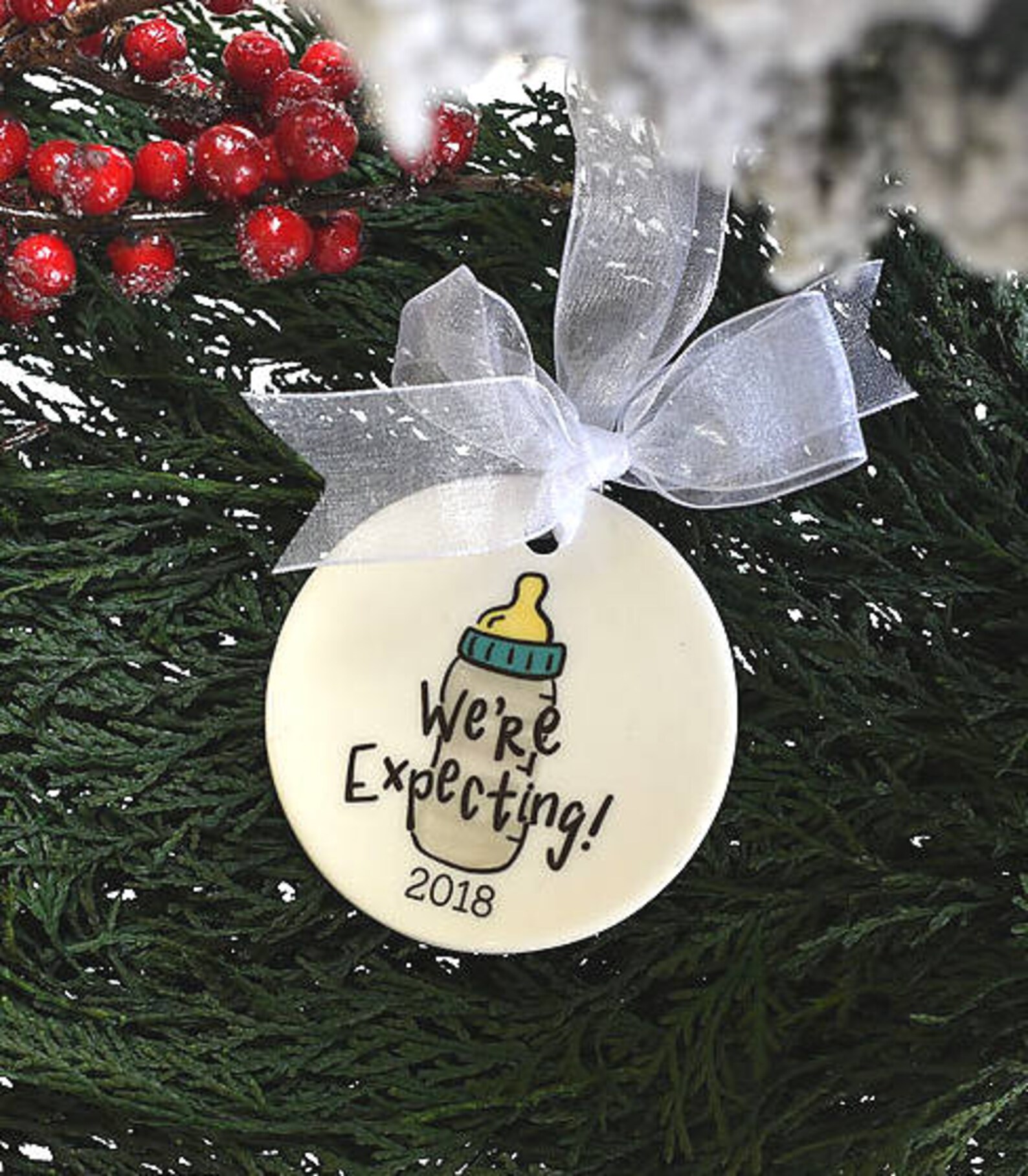 We Re Expecting Christmas Ornament 