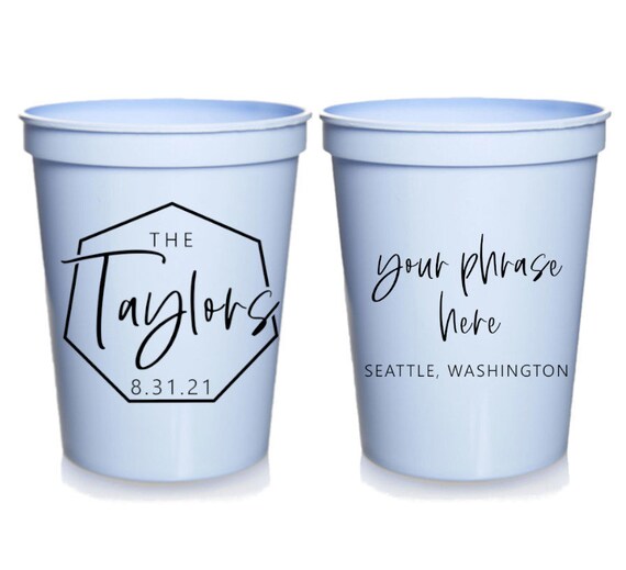 Modern Wedding Party Cups Wedding Favors Personalized Etsy