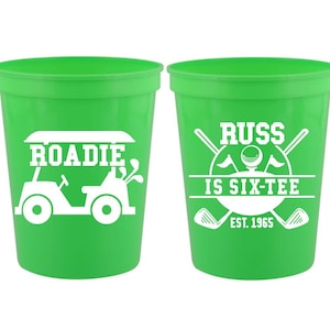 Personalized Golf Party Cups: Let&#39;s Par-Tee! Roadie Custom Favors (16 oz)