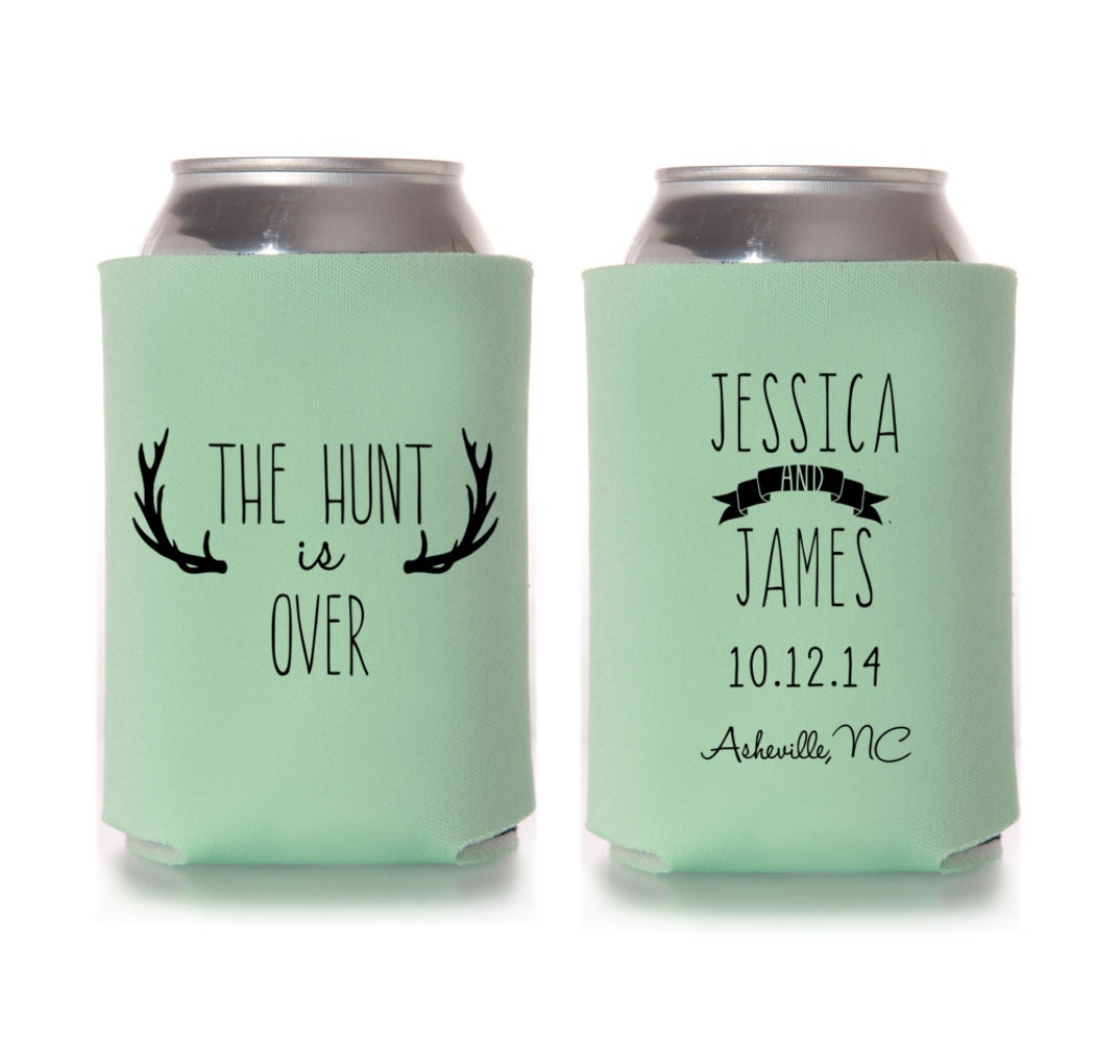 Fall Wedding Favors The Hunt Is Over Personalized Rustic Can Etsy