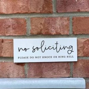 No Soliciting Sign Metal Outdoor Door Sign | 3″ × 8″ Weather-Proof Door Sign bild 6