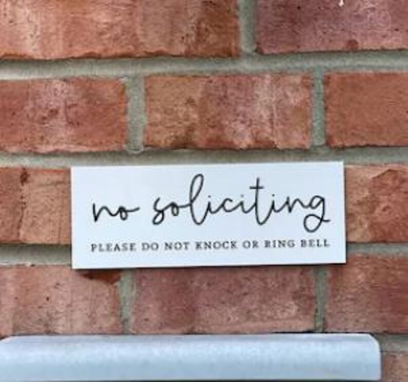 No Soliciting Sign Metal Outdoor Door Sign | 3″ × 8″ Weather-Proof Door Sign bild 6