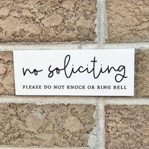 No Soliciting Sign Metal Outdoor Door Sign | 3″ × 8″ Weather-Proof Door Sign bild 5