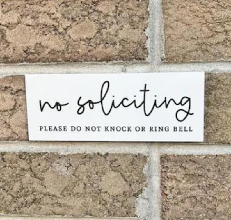 No Soliciting Sign Metal Outdoor Door Sign | 3″ × 8″ Weather-Proof Door Sign bild 5