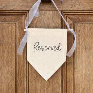 Reserved Canvas Banner Aisle Marker for Wedding Ceremony Decor