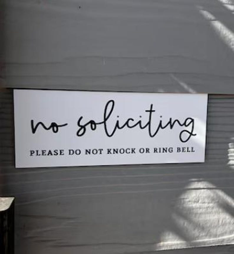 No Soliciting Sign Metal Outdoor Door Sign | 3″ × 8″ Weather-Proof Door Sign bild 9