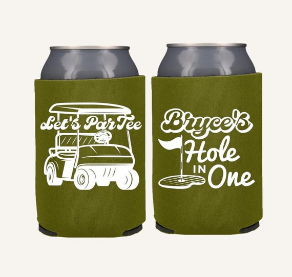 Hole in One First Birthday Golf Par Tee Party Can Coolers | 1st Birthday Favors