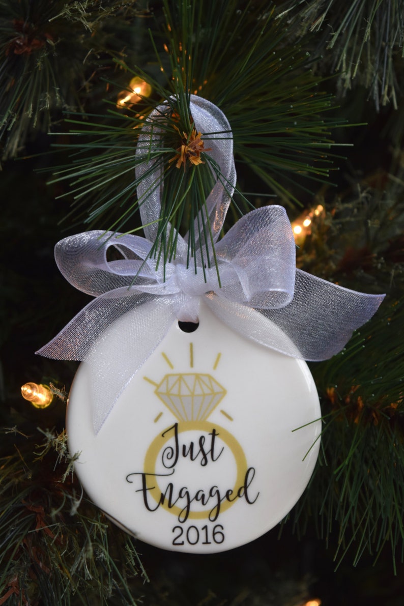 Just Engaged Christmas Ornament Our First Christmas Ornament | Etsy