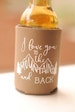 Fall Wedding Favors for Guests - Personalized Rustic Mountain Wedding Can Coolers, I Love You to the Mountains and Back Destination Wedding 