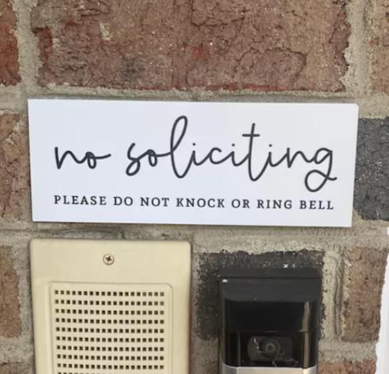 No Soliciting Sign Metal Outdoor Door Sign | 3″ × 8″ Weather-Proof Door Sign bild 12