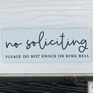 No Soliciting Sign Metal Outdoor Door Sign | 3″ × 8″ Weather-Proof Door Sign bild 7