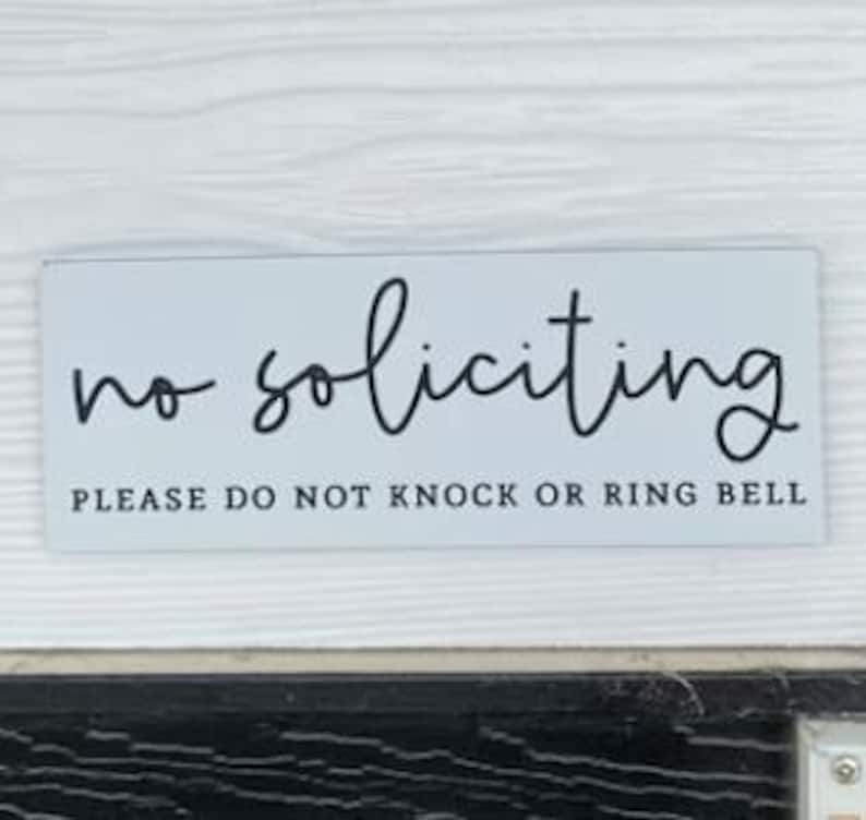 No Soliciting Sign Metal Outdoor Door Sign | 3″ × 8″ Weather-Proof Door Sign bild 7