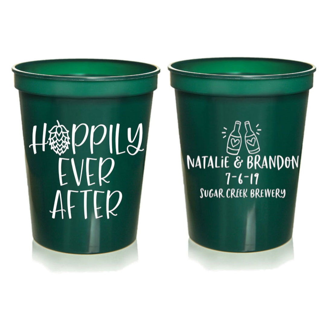 Wedding Favors Brewery Wedding Personalized Wedding Cups Etsy