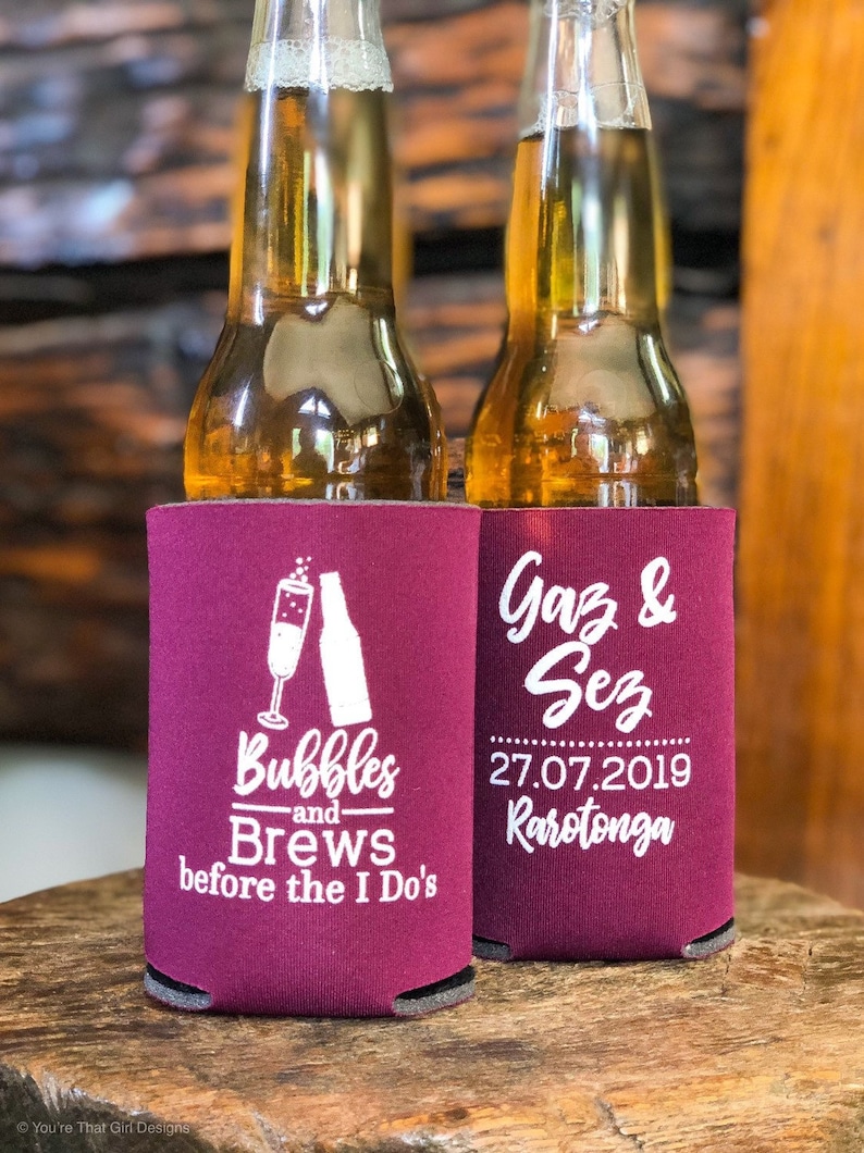 Bubbles and Brews Engagement Party Favors Personalized Can Etsy