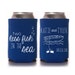 Beach Wedding Favors - Personalized 2 Two Less Fish in the Sea Can Coolers, DIY Favors for Guests, Destination Wedding Ideas, Summer Wedding 