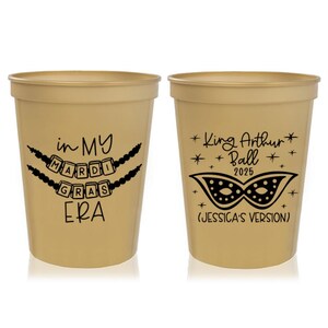 Mardi Gras Era Parade Party Cups | New Orleans Bachelorette | Carnival Krewe Mardi Gras Ball | 16 oz