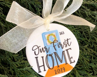 Our First Home Christmas Ornament - housewarming gift,  housewarming ornament, Our First Christmas Ornament, Wedding Gifts, Engagement Gift