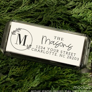 Custom Return Address Stamp Self Inking | Holiday Cards | Monogram Stamp | Thank You Cards | Housewarming Gifts | New Home | Save the Dates