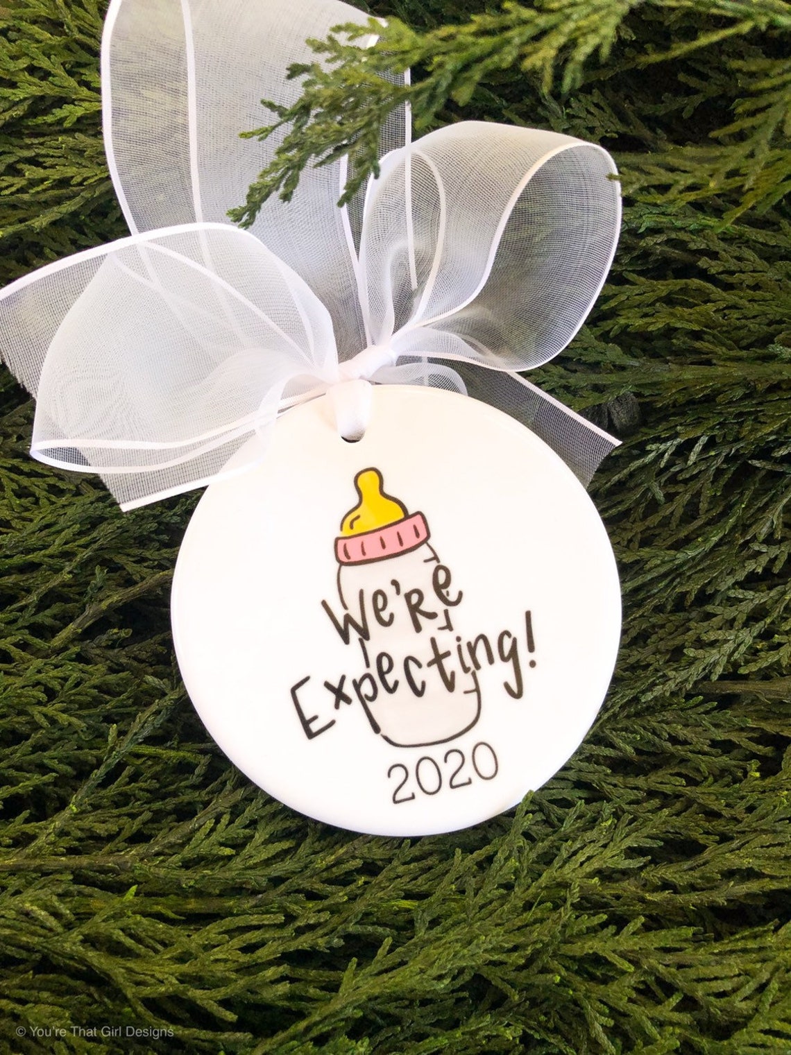 We're Expecting Baby Christmas Ornament We're Etsy