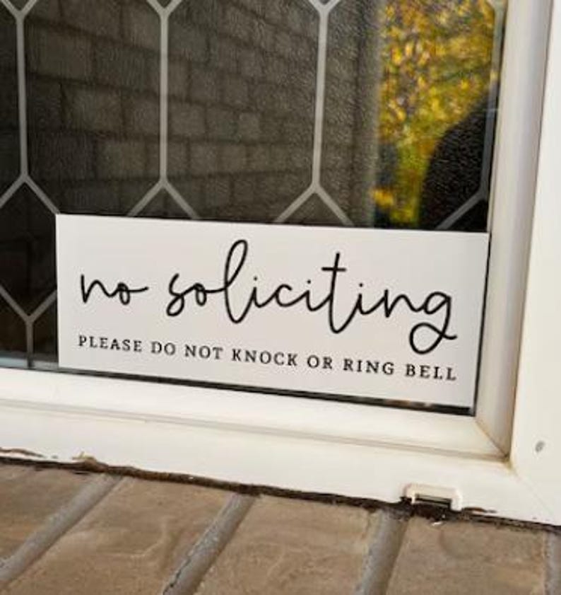 No Soliciting Sign Metal Outdoor Door Sign | 3″ × 8″ Weather-Proof Door Sign bild 8