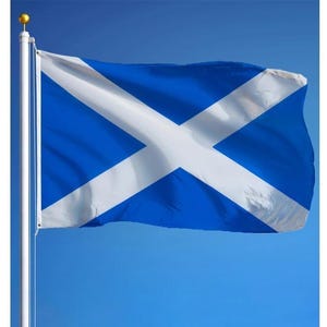 Scottish Flag 3x5 ft (90x150 cm) Scotland St Andrew&#39;s Cross Banner Highland Games Rugby Matches Outdoor Decor Parades Festivals Celebrations