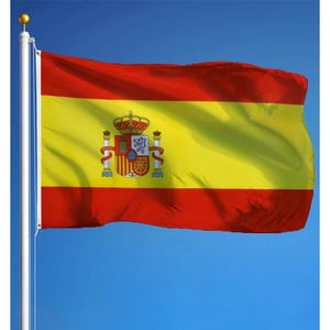Spain Flag 3x5 ft 2x3 ft Spanish National Flag for 12 October National Day Outdoor Banner for House Yard Events Parades Sports Festivals
