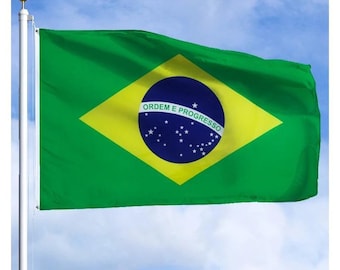 Bandeira do Brasil 3 x 5 pés 2 x 3 pés Bandeira Nacional Brasileira para o Dia da Independência, Carnavais, Eventos Esportivos, Desfiles, Quintal ao Ar Livre, Decoração de Casa