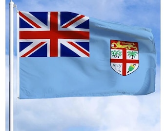 Fiji Flag 3x5 ft (90x150 cm) Fijian National Flag for Independence Day Outdoor Decor Parades Festivals Sports House Yard Display