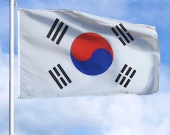 South Korea Flag 3x5 ft (90x150 cm) Korean National Flag Taegukgi Polyester Banner Outdoor Decor World Cup Festival Parade Celebration