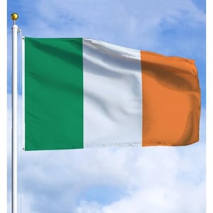 Irish Flag 3x5 ft (90x150 cm) Ireland National Flag for St Patrick’s Day Rugby Matches Outdoor Decor Parades Festivals Irish Pride Banner