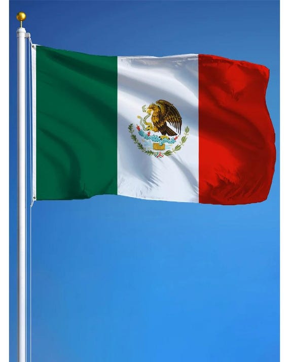 Mexico Flag 3x5 Ft 2x3 Ft Mexican National Flag for Cinco De Mayo