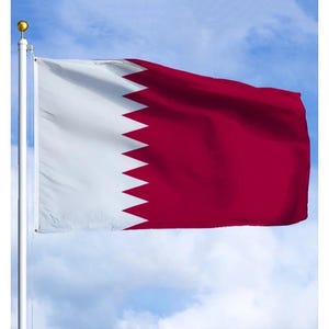 Qatar Flag 3x5 ft (90x150 cm) Qatari National Flag for Independence Day Outdoor Decor Parades Festivals Sports House Yard Display