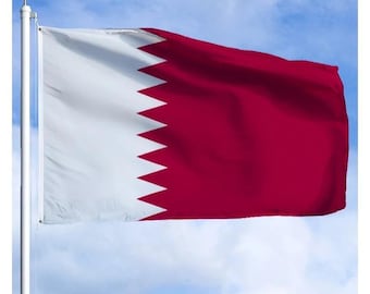 Vlag van Qatar 3 x 5 ft (90 x 150 cm) Qatarese nationale vlag voor Onafhankelijkheidsdag Outdoor Decor Parades Festivals Sporten Huis Yard Display