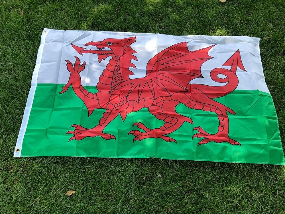 Welsh Flag 3x5 Ft (90x150 Cm) Wales National Flag Banner for St
