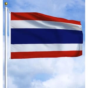 Thailand Flag 3x5 ft (90x150 cm) Thai National Flag for Independence Day Outdoor Decor House Yard Parades Festivals Sports Events Display