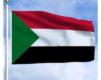 Sudan Flag 3x5 ft (90x150 cm) Sudanese National Flag for National Day Outdoor Decor Parade Protest Yard House Wall Sports Events Display