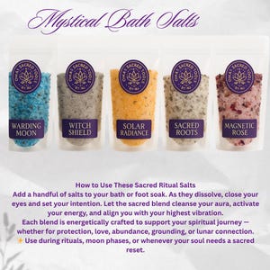 Intention Bath Salts | Ritual Bath Salts |Spiritual Bath Salts|Ritual Salt|Manifestation| Herbal Bath Soak |Witchy Bath Spa|