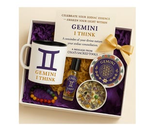 Zodiac Gift Set|Personalized Astrology Box|Personalized Astrological Gift Set | Zodiac Self-Care Gift Box, Custom Astrology Ritual Set
