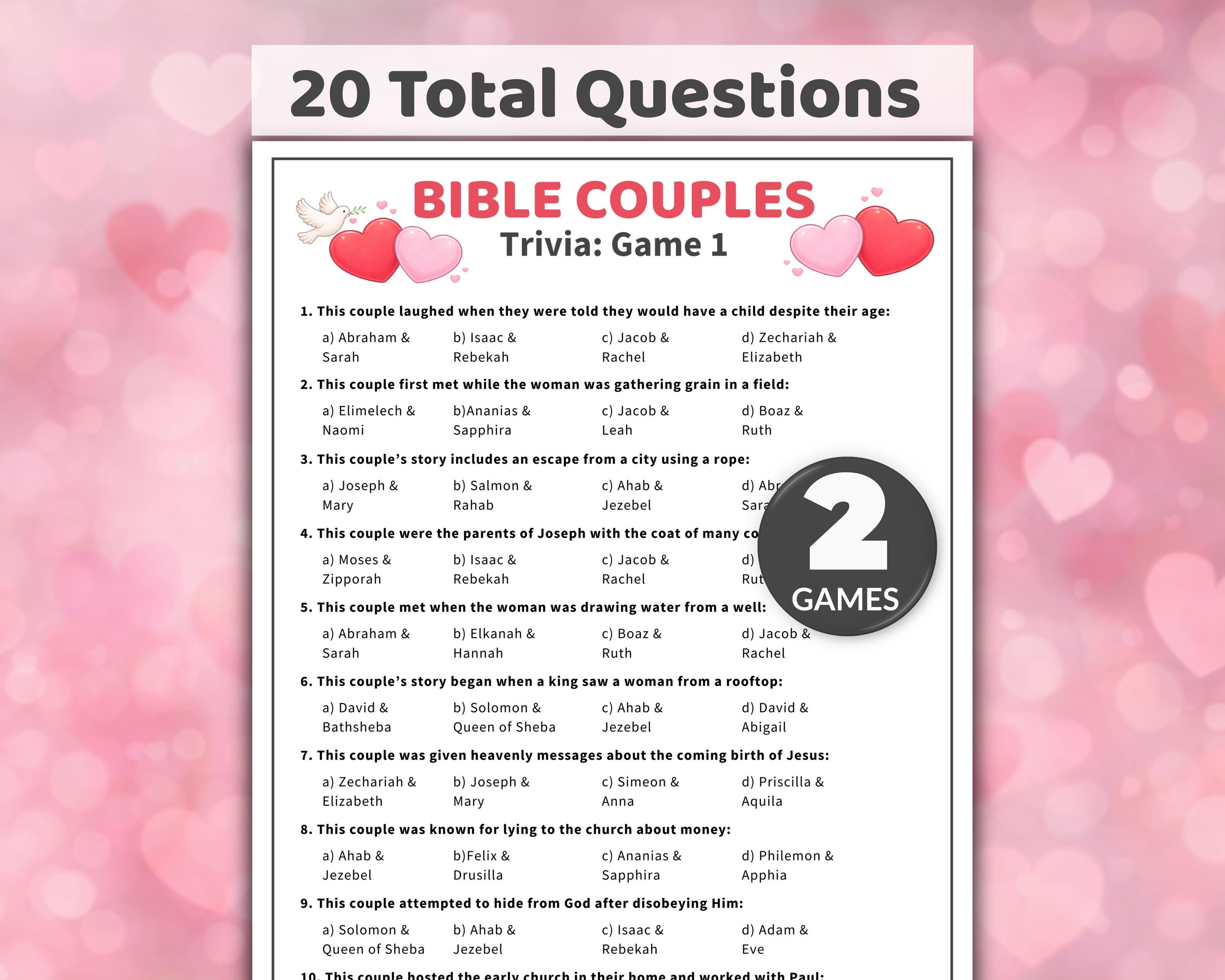 valentines trivia church - etsy