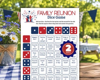 Family Reunion Dice Game Printable, Table Talk Roll and Tell, Getting to Know You, Dicebreaker Game, Conversation Starter, Ice Breaker Games