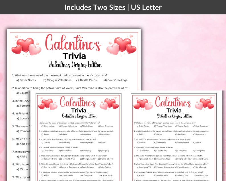 Galentines Trivia Game, Printable Galentine’s Day Party Game, Ladies ...